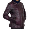 BOL Women's Purple Wash Leather Jacket