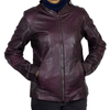 BOL Women's Purple Wash Leather Jacket
