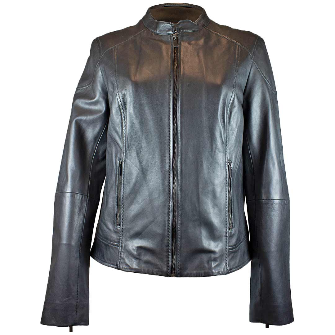BOL Women's Vintage Texas  Leather Moto Jacket