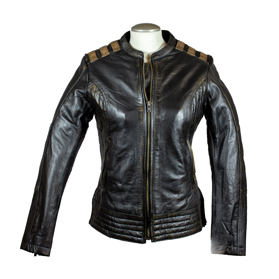 BOL Women's Racer Style Leather Jacket