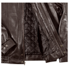 Men's Double Pocket Leather Bomber Jacket