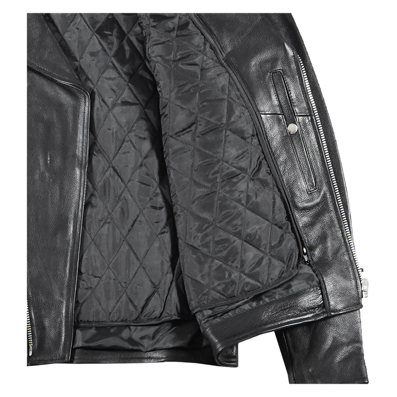 Men's Tall Classic Leather Motorcycle Jacket