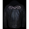 Milwaukee Leather Men's Distressed Brown Crossover Scooter Jacket with Reflective Skulls