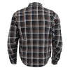 Milwaukee Leather Men's Brown Checkered Armored Flannel Biker Shirt w/ Reinforced Fibers