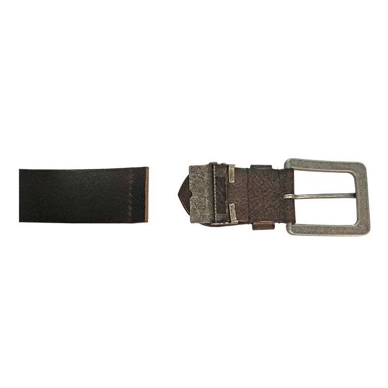 Men's Strap Lock Distressed Leather Belt