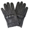 Men's Perforated Armored Leather Motorcycle Gloves