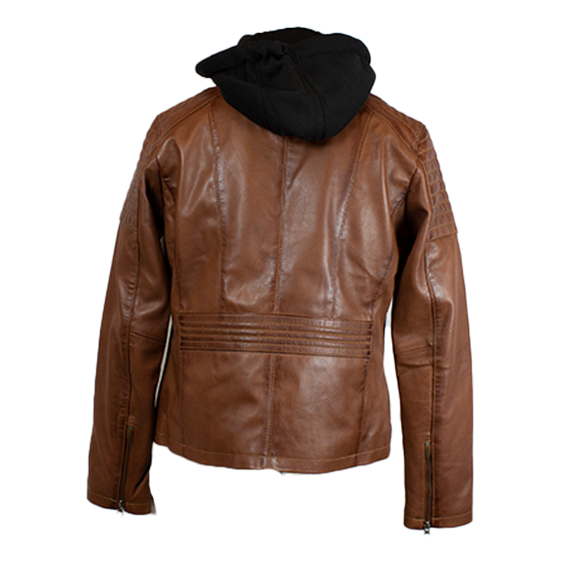 BOL Women's Hooded Leather Jacket