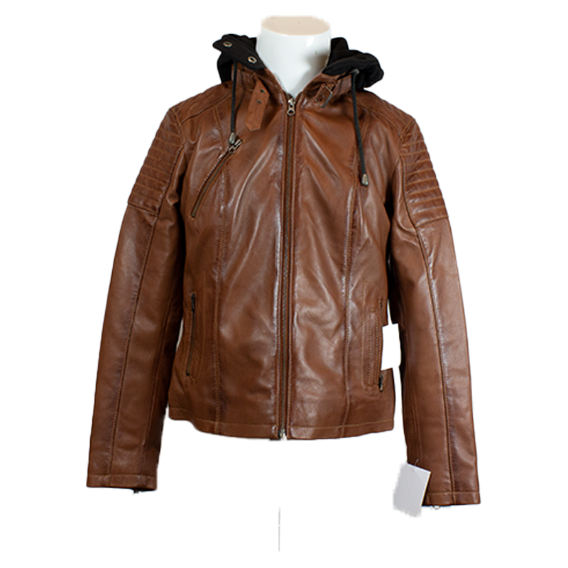 BOL Women's Hooded Leather Jacket