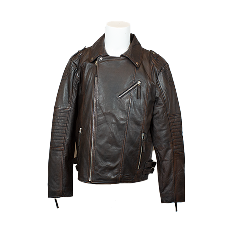 BOL Men's Classic Biker Look Leather Fashion Jacket