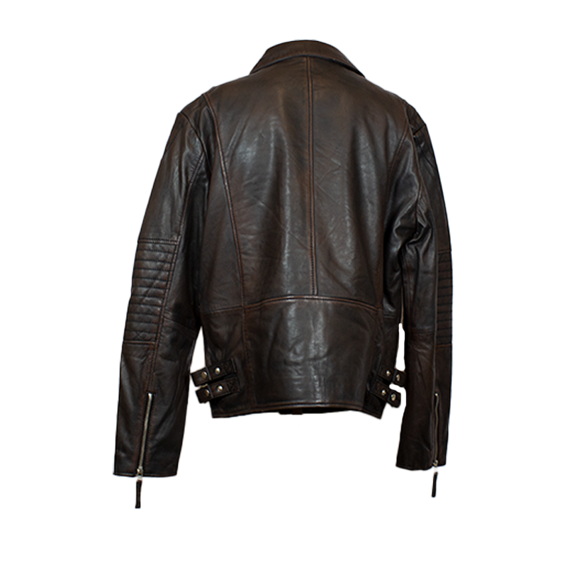 BOL Men's Classic Biker Look Leather Fashion Jacket