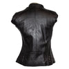 Women's Side Zip Leather Racer Jacket