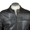 BOL Men's Panel Detail Leather Racer Jacket
