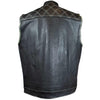 West Coast Leather Men's Contrast Quilt Stitch Leather Vest