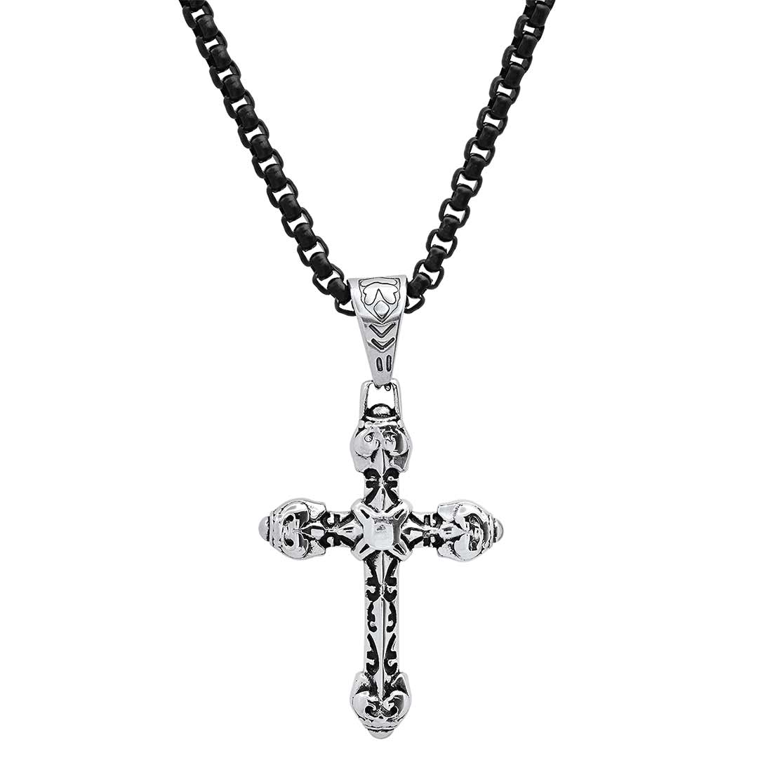Steeltime Vintage Roman Style Cross Necklace