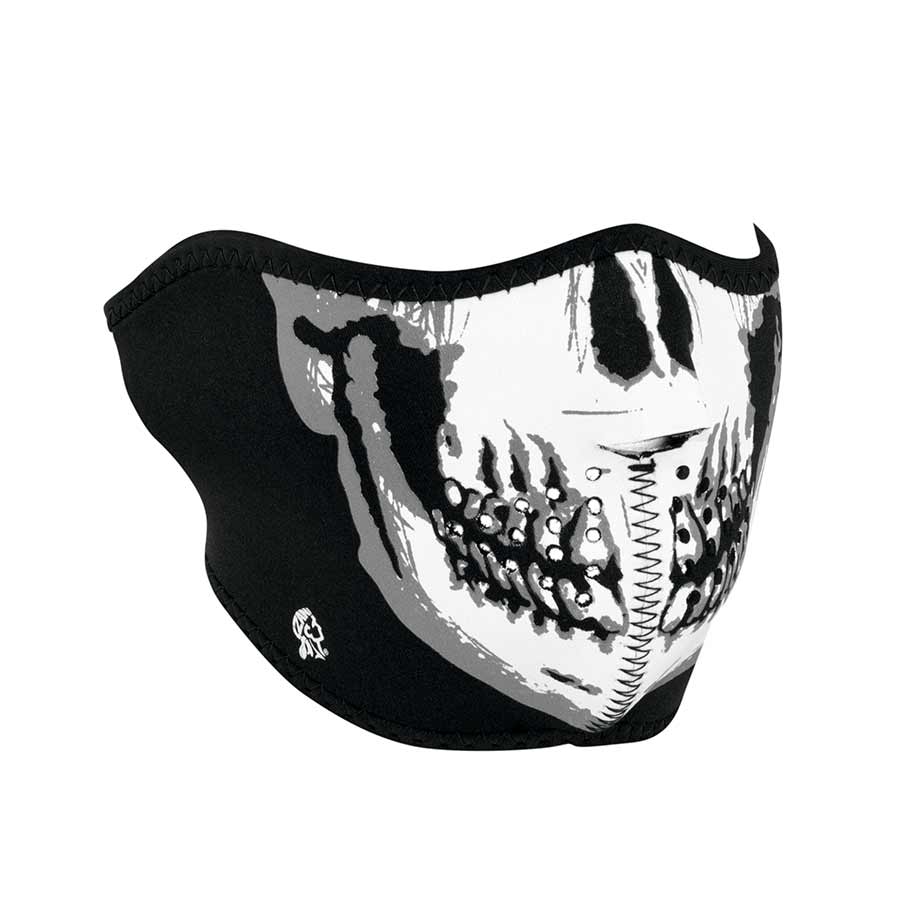 ZANheadgear Half Mask Neoprene Skull Face Glow in the Dark